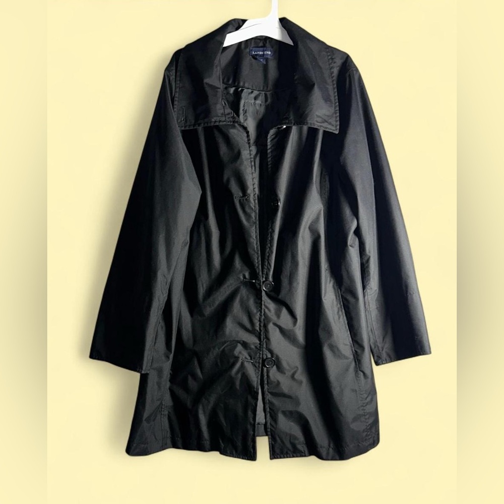 Lands' End Classic Black Outerwear